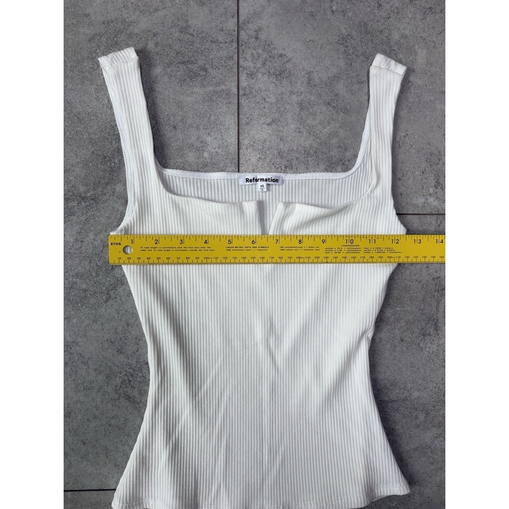 Reformation White Tank Top Women's XS Elevated Basics Layering Minimalist - Picture 6 of 7